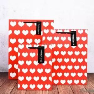 [문구/오피스] 하트 쇼핑백 대 10개 옷가게쇼핑백 종이쇼핑백