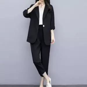 [옷은날개] 7부 자켓 9부 롤업 밴딩 팬츠 세트 원버튼 세미정장