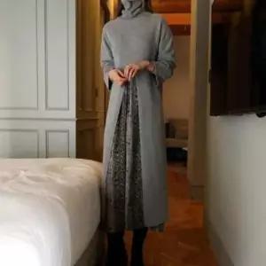 [옷은날개] 폴라 잇탬 롱니트원피스 W25296 니트원피스 앞절개