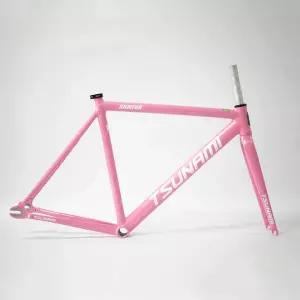 쓰나미 SNM100 프레임 세트 700C 알루미늄 고정 기어 및 포크 트랙 Fixie 자전거 49CM 52CM 55CM 58CM 단일