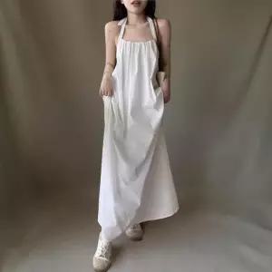 [신상오픈런]여성 여름 바캉스 원피스 홀터넥 어깨끈 롱 드레스 (35333420)