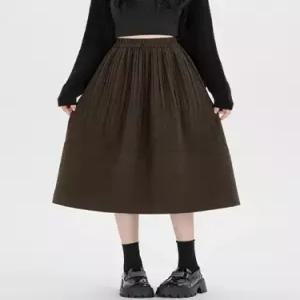 픽토 여사친 치마 모직 롱 밴딩 정장 플리츠 A라인 젠1