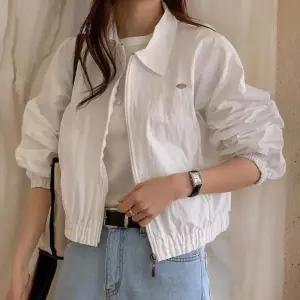 [신상오픈런]나일론점퍼 카라넥 블루종 바스락 집업 여성 숏바람막이 (31804548)