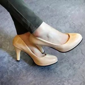 여자구두 베이지 가을 플랫폼 여성구두 펌프스 힐