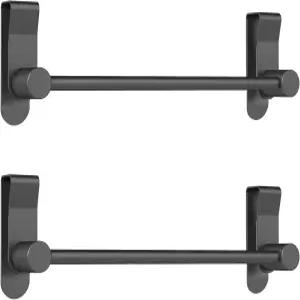 유모어 매트 블랙 오버 도어 타월 랙 스테인리스 스틸 캐비닛 찬장 바 주방 욕실 홀더 수납 식기 2팩