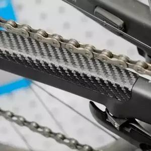 자전거 체인 보호대 검은 탄소 섬유 사이클링 프레임 스테이 게시 된 MTB 케어 가드 커버 액세서리