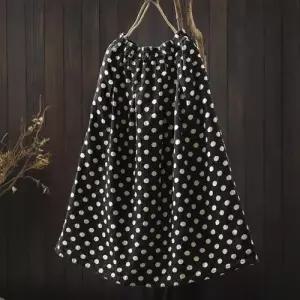 무천도사 치마 스커트 롱 여자 빈티지 가을 밴드 우산 A라인 도트 중기장 KKE3