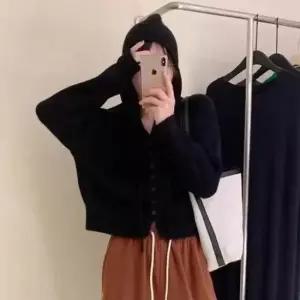 [의류] 여성 숏 루즈핏 꾸안꾸룩 후드 크롭 가디건