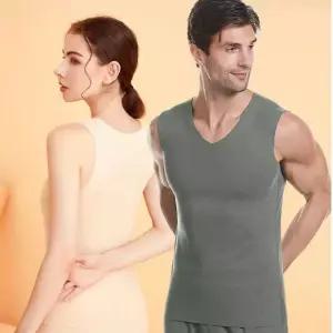 겨울 방한 피치기모 커플 보온 남성 여성 나시 티셔츠 SjQ8+3Bkh