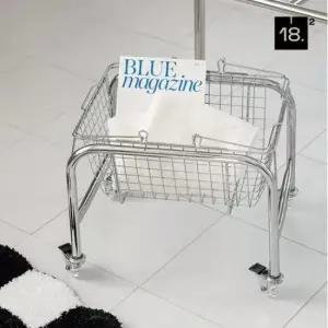 [생활] 스텐 미니 인테리어 스켓 이동식 바 소품바구니 트롤리