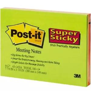 [문구/오피스] 포스트-잇 6845-SSP 미팅노트 4색무선 45매X4권 3M