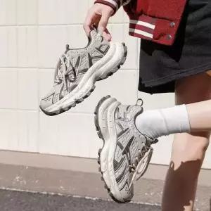 봄 여친 클래식 실버 슈즈 캔버스화 메쉬 속굽 ST1