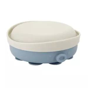 에.디.슨 이유식 실리콘 흡착 식판 뚜껑 문어 블루