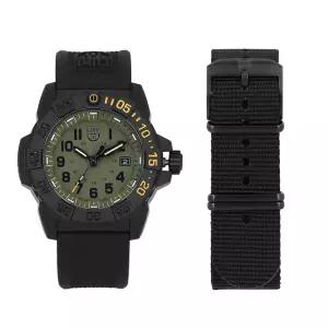 루미녹스 남성 러버 시계 네이비씰 XS.3517.NSF.SET