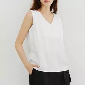 브이넥핀턱나시블라우스 TBF3007