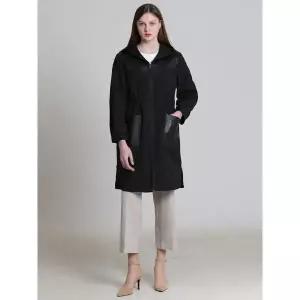 [하프클럽/]프리미엄 에디션 천연양가죽 후드 롱코트-사이즈 55~77다양