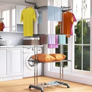 8단빨래건조대 이동 빨레 건조 이불 행거 세탁건조 빨래집게