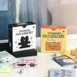 [문구/오피스] 두들 미니카드 세트 생일카드 편지지봉투세트 감성편지지
