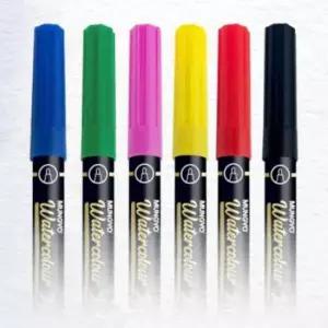 [문구] 워터컬러 마카펜 트윈 6색 수채화 마커