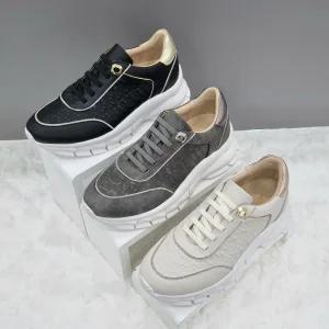 [탠디]여성 소가죽 5cm 키높이 스니커즈 X23202mk_JJ