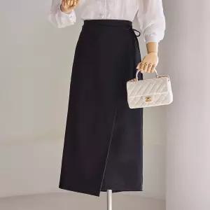 사이드 리본 랩 롱 스커트_T2603SK017A