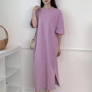 [하프클럽/셀러허브_여성트랜드패션]빅사이즈 603 몽글숄더옆트임원피스 DBU