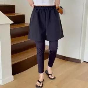 [하프클럽/셀러허브_여성트랜드패션]빅사이즈 603 블랙쇼츠스판바지레깅스