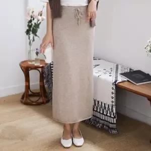 [신상오픈런]여성 A라인 가을 니트 롱스커트 리본 디자인 (41564550)