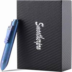 스무더프로 티타늄 접이식 펜 EDC 시그니처 비즈니스 오피스 필링 컬러 블루(DTP01)용 클립 포함 파커 리필