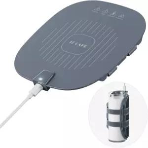 JZ.CAFE 커피 머그 워머 우유병 음료 차 휴대용 및 롤러블 실리콘 패드 52°C/125.6 °F 컵