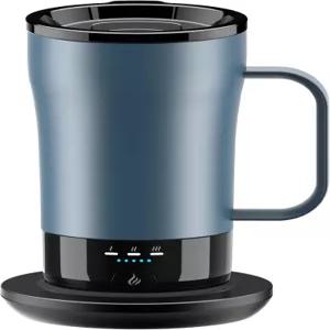 셀프 히팅 커피 머그잔 14온스 - 충전식 온도 조절 머그잔으로 커피를 뜨겁게 유지하세요 스마트 애호가 및
