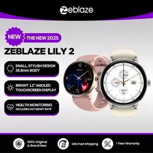 호환   2025 Zeblaze LILY 2 음성 호출 여성 Smartwatch 더블 스트랩 1.2 HD AMOLED 디스플레이 건강 모니