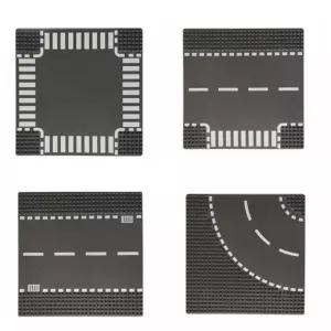 블록도로판 4개-1세트 도로블럭 자동차도로만들기블럭