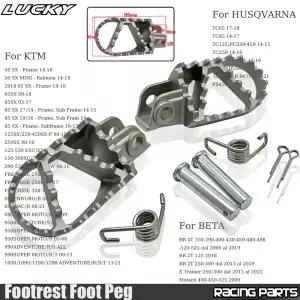 호환   발판 페그 알루미늄 전면 발판 페달 베타 KTM Husqvarna GASGAS 125 250 350 390 400 피트 더트 바