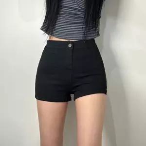 블랙 팬츠 T107 무지 여성 핫팬츠 기본 바지 착붙핏 가을 여름 반바지 스판 데일리 숏