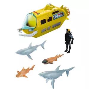 잠수함 상어모형 잠수부피규어 바다 유아동로봇 남아 수중 로보트 해저