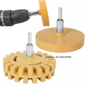 호환  시팡 자동차 지우개 휠 접착제 제거 고무 휠 부드러운 파워 드릴 어댑터 페인트 수리 고무 비닐 데칼