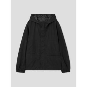 에잇세컨즈 소프트 터치 후드 미드 재킷 블랙 (456239MML5)