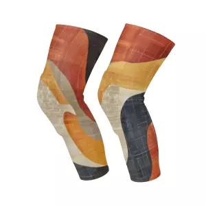 시필린 기하학적 빈티지 웨이브 무릎 보호대 1쌍 댄스 스쿠터 레슬링 스케이트보드용 올 스포츠 지원