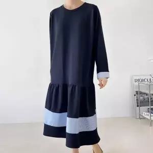 [하프클럽/셀러허브_여성트랜드패션]빅사이즈 602 라인밑단플레어원피스 DBS