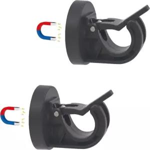 YYST 마그네틱 이젤 패드 시트 플립 차트 종이 홀더 행거 정리함 장착 시스템블랙 X 2