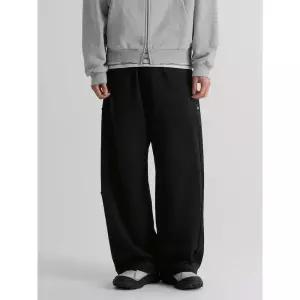 에잇세컨즈 커브드 스냅 져지 밴딩 팬츠 블랙 (456145)