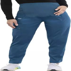 여성용 체로키 임산부 스크럽 팬츠 배 커버가 있는 일자 다리 하의 초부드러운 양방향 스트레치 원단 -