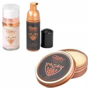 타투 애프터케어 살브 크림 폼 비누 3팩 번들 보습제 세트는 피부 치유를 촉진하고 발적 딱지 치유 속도를