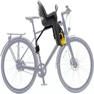 MOMODESIGENT 자전거 시트 캐리어 검은색 전면 장착 리버서블 뷰잉 조절 가능한 안전 스트랩 프레임 14세.