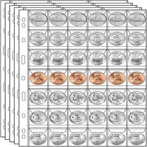 무칭 840 포켓 동전 페이지 20장 수거 슬리브 보관 용품 페니 니켈 다임 센트 쿼터 42