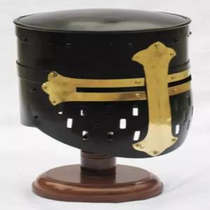 중세 빈티지 기사 로마 십자군 성전 스파르타 갑옷 헬멧 복제품