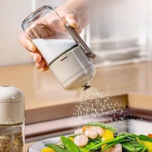 양념 통 소금 180ml 2개 계량 디스펜서 주방 정량 조미료