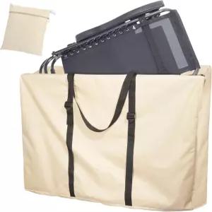 지퍼와 손잡이가 달린 대형 외부 접이식 의자 보관 가방 무중력 커버용 600D 휴대용 라운지 43인치 L x