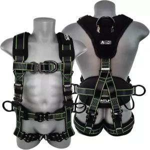 프론트라인 폴 프로텍션 200RE 엘리트TM 라이트 클라이밍/레스큐 풀 바디 하네스와 알루미늄 퀵 커넥트